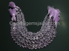 Pink Amethyst Faceted Trillion Shape Beads